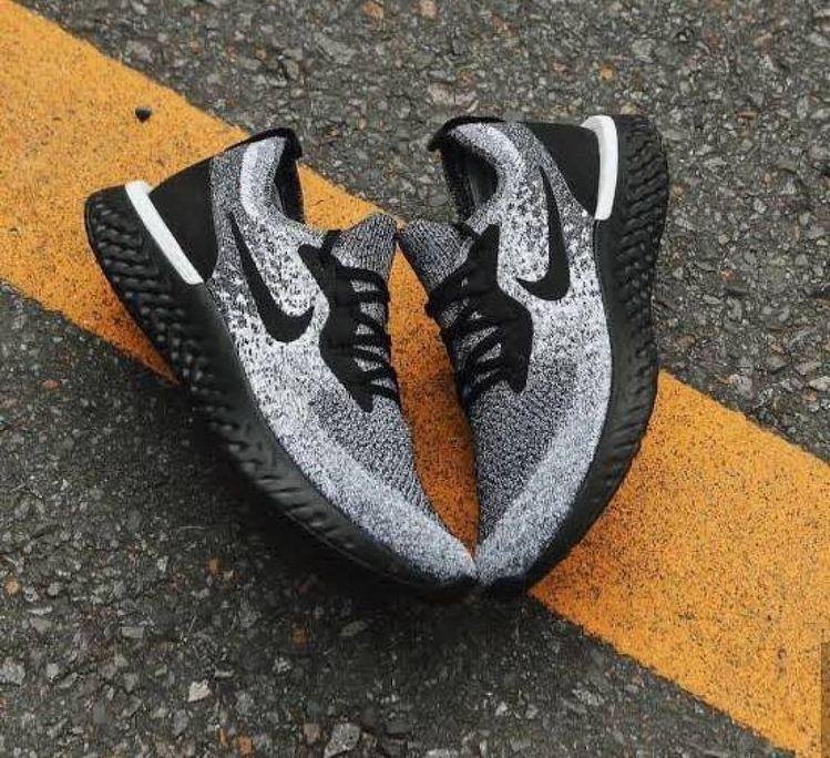 Sepatu New Nike Epic Flyknit Epic React Flyknit Oreo AQ0067 400