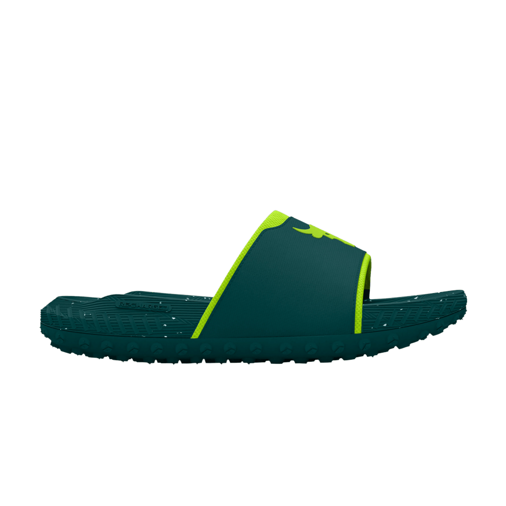Under Armour Project Rock 3 Slides Green