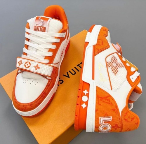 Louis Vuitton LV Trainer Stripe Orange