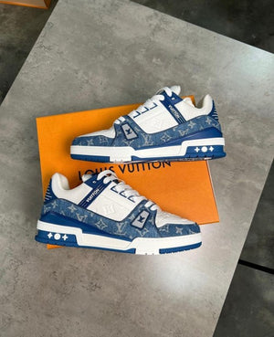 Louis Vuitton Trainer Sneaker Denim Blue