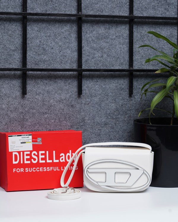 Diesel 1DR Shoulder Bag White
