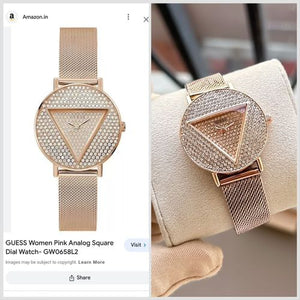 Guess Triangle Design Gold
