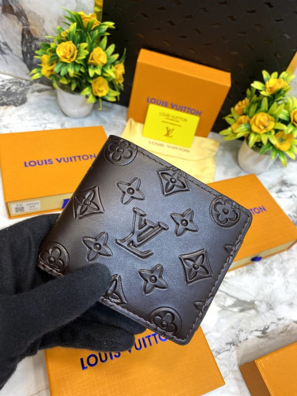 Louis Vuitton Dark Brown Embossed Print