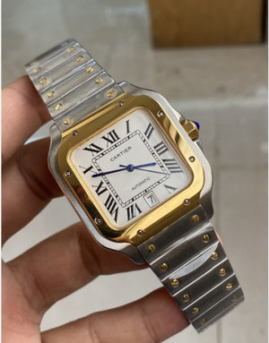 Cartier Santos Silver Gold