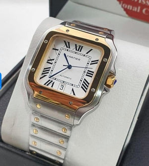 Cartier Santos Silver Gold