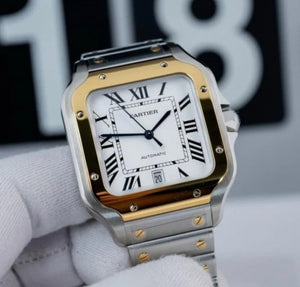 Cartier Santos Silver Gold