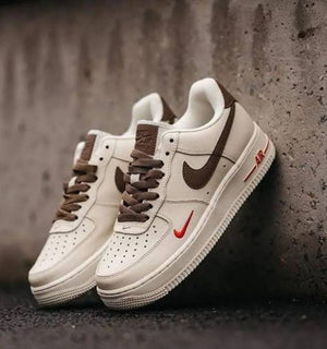 Nike Airforce 1 Mini Red Swoosh Coffee Milk