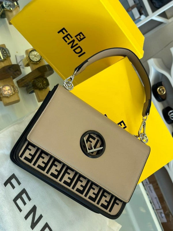 Fendi KanI Shoulder Bag Khaki