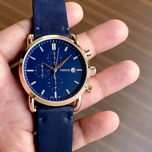 Fossil commuter Blue Gold