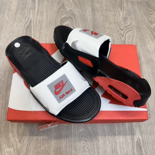 Nike Airmax 90 Premium White Black Red Flip Flop