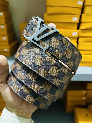 Louis Vuitton Checks Design Brown Silver