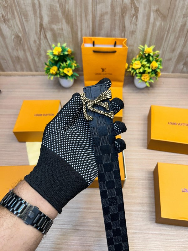 Louis Vuitton Black Checks Gold
