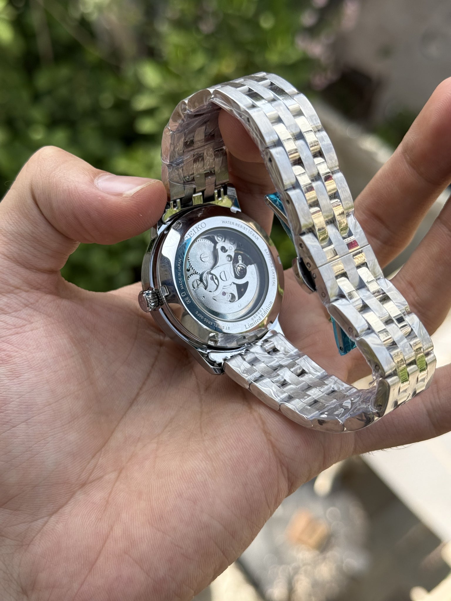 Seiko Presage Classic Open Heart Silver Green