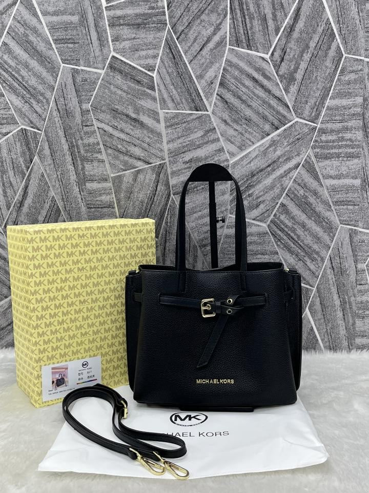 Michael Kors Emilia All Black Handbag Medium