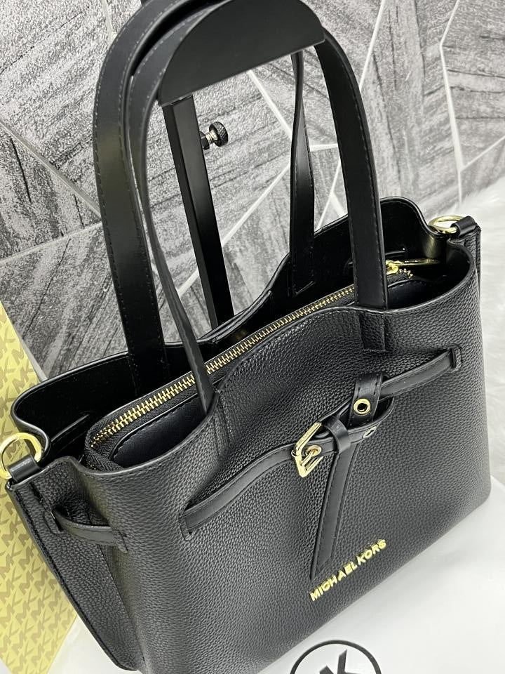 Michael Kors Emilia All Black Handbag Medium