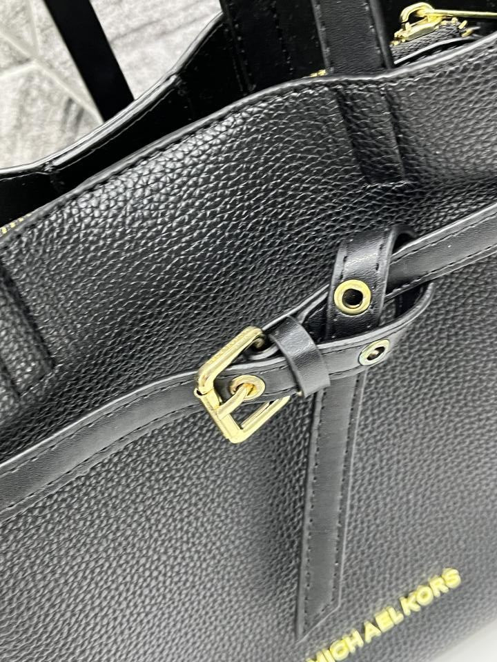 Michael Kors Emilia All Black Handbag Medium