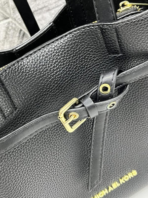 Michael Kors Emilia All Black Handbag Medium