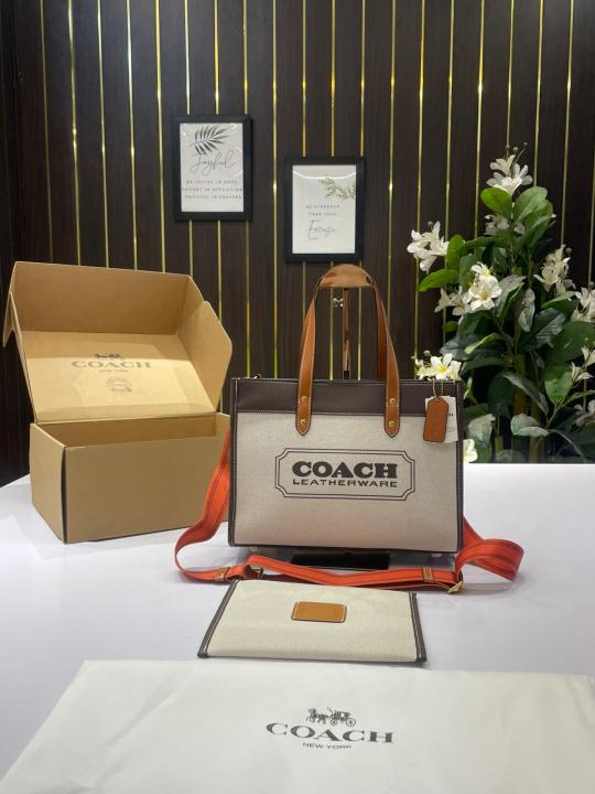 Coach Field 30 Canvas Tote Bag