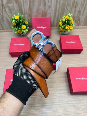Salvatore Ferragamo Silver Brown