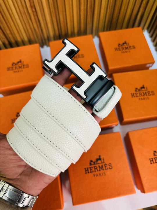 Hermes White Belt