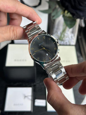 Gucci Mens G timeless Silver Black