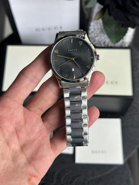 Gucci Mens G timeless Silver Black