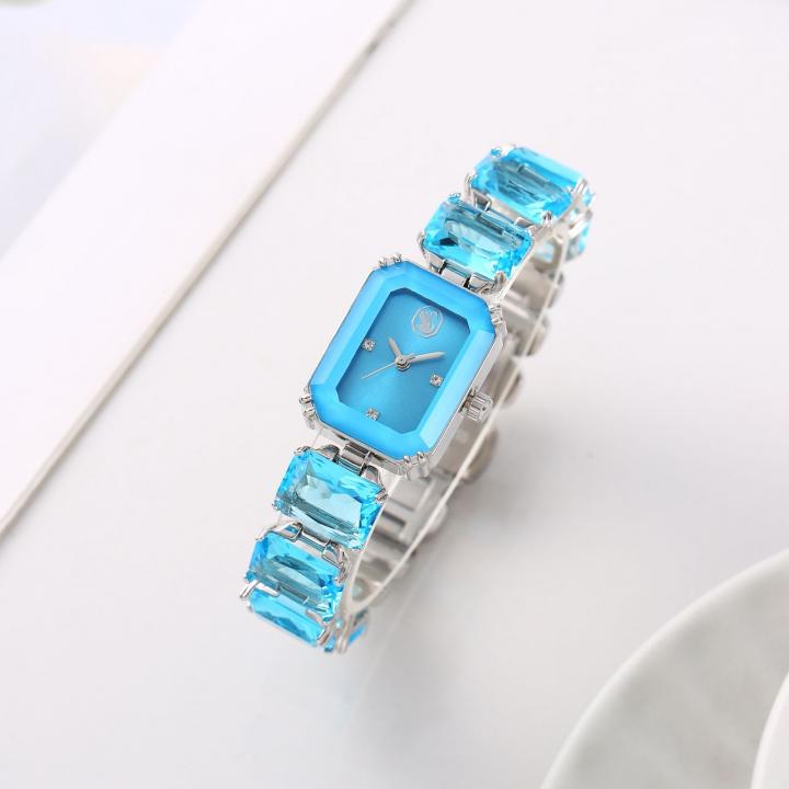 Swarovski Octagon Silber Blue Gems