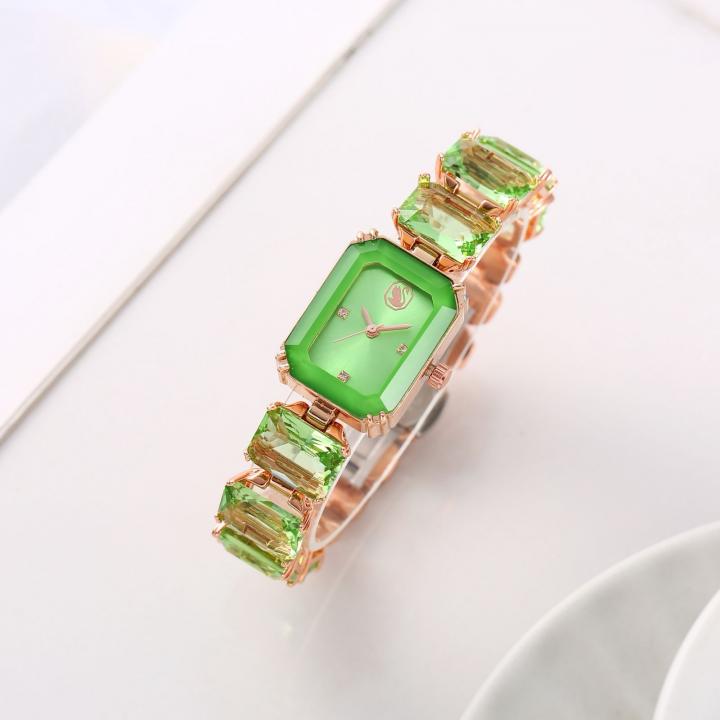 Swarovski Octagon Copper Green Gem