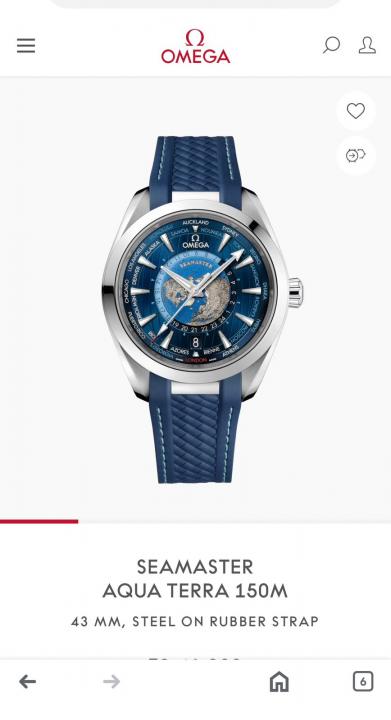 Omega Seamaster Aqua Terra 150M Silver Blue