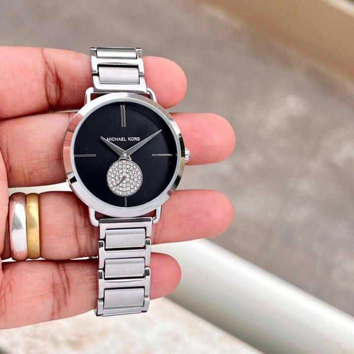 Michael Kors Portia Japan Silver Black
