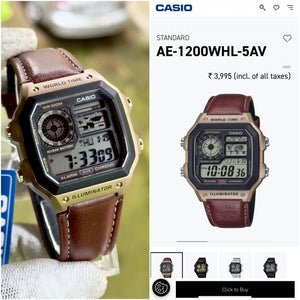Casio Illuminator AE-1200 Brown
