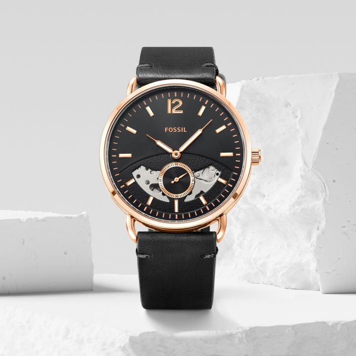 Fossil Commuter Twist Automatic Gold Black