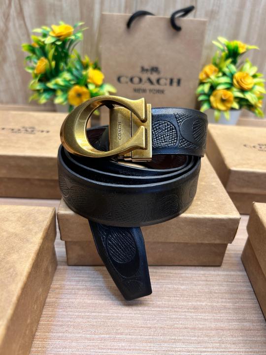 Coach Reversible Gold Black Brown