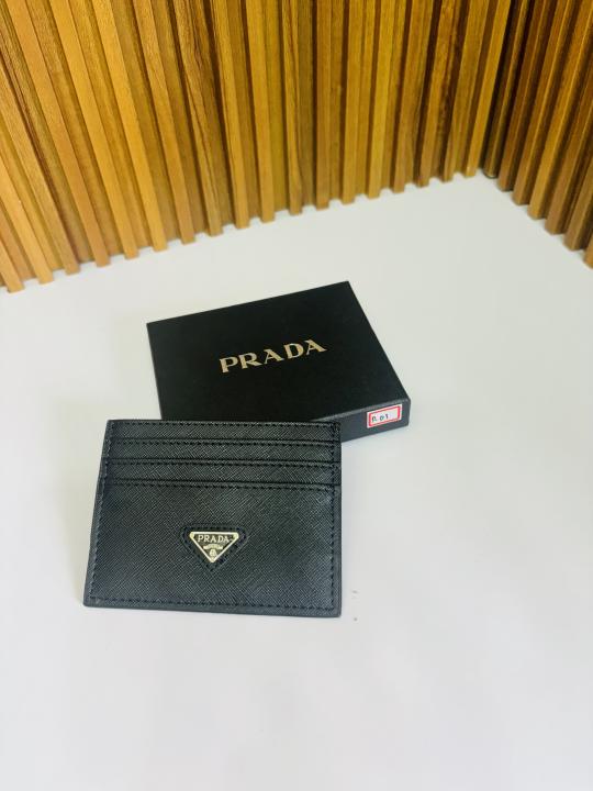 Prada Black Logo Card Holder
