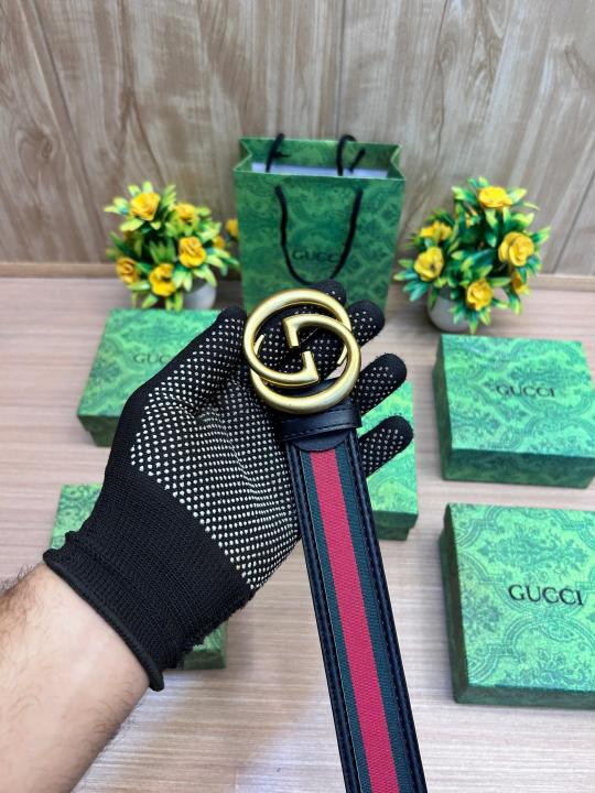 Gucci Gold Black Belt G393