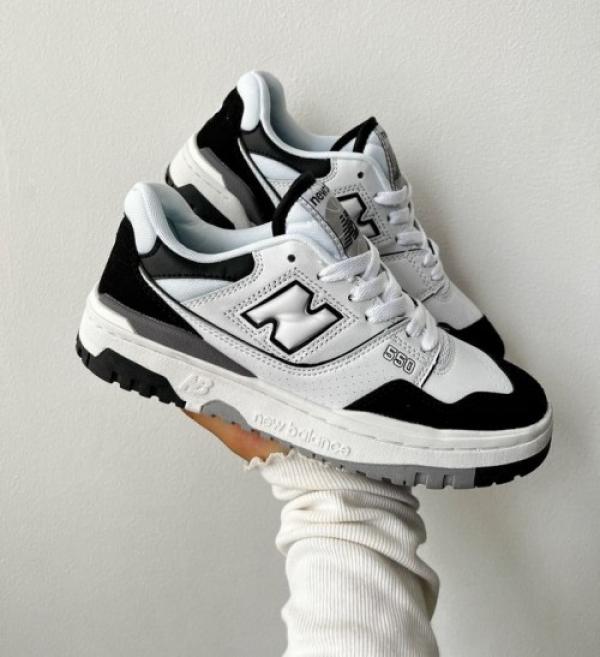 New Balancee 550 Rain cloud White Black