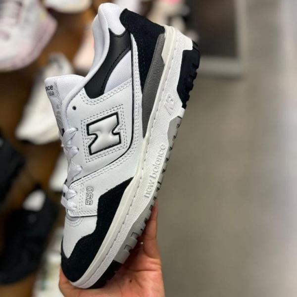 New Balancee 550 Rain cloud White Black