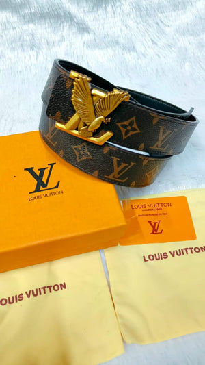 Louis Vuitton Brown Belt With LV Monogram