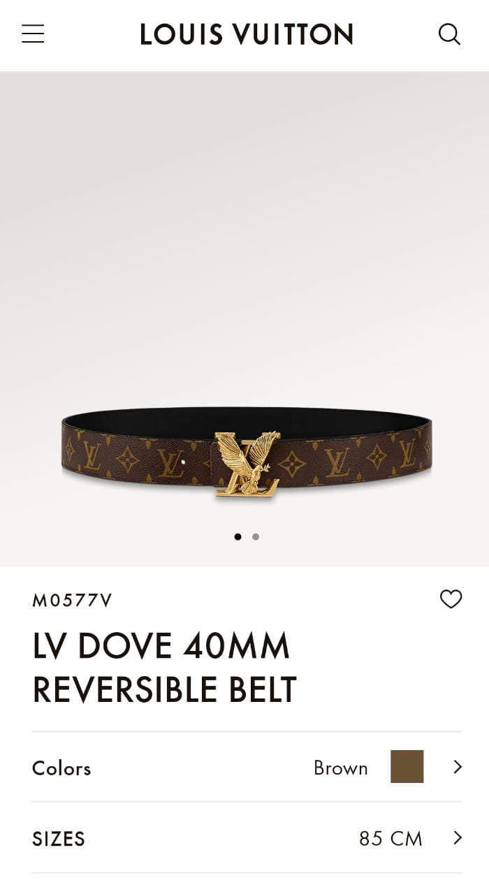 Louis Vuitton Monogram Brown Belt